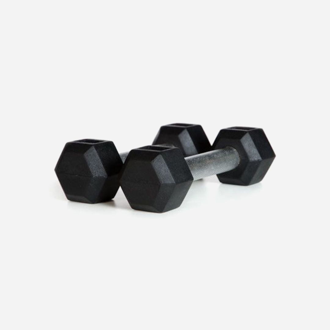 IE Hex Head Dumbbell Set 25-55kg (Pairs) with Double Rack