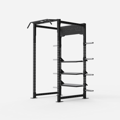 Iron Cage Half Rack with Shelving