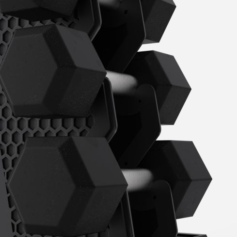 1kg-10kg IE Hex Head Dumbbell Set with Rack