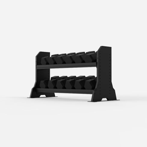 IE Hex Head Dumbbell Set 40-50kg (Pairs) with Rack