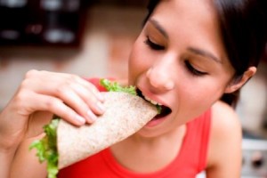web shot girl eating