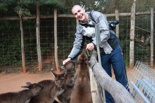 Ivan with kangaroos 2