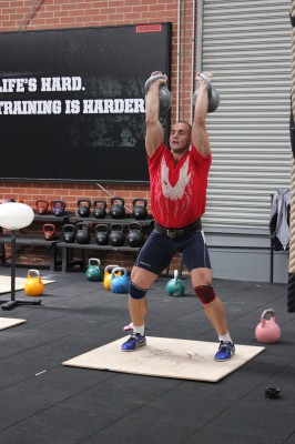 Ivan Denisov 40kg kettlebell jerk