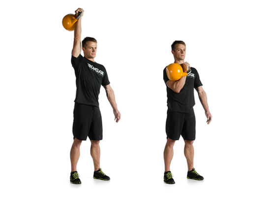 The kettlebell overhead press