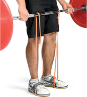 Power Bands barbell deadlift
