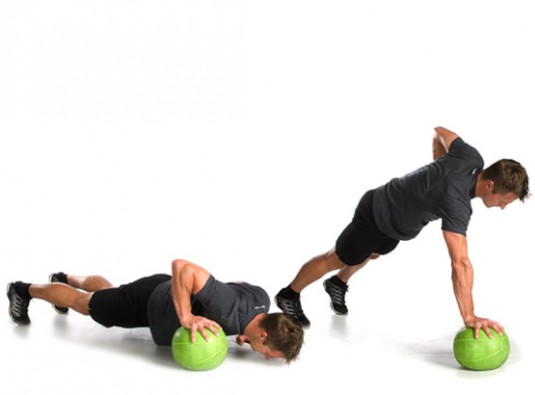 Medicine ball push up
