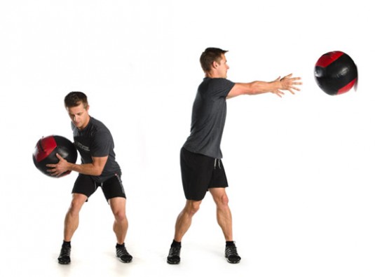 Medicine ball side throw