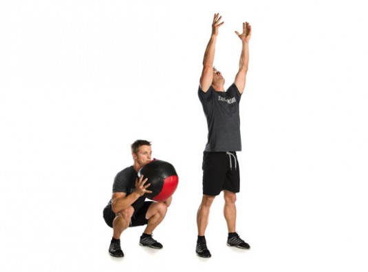 Wall ball exercise